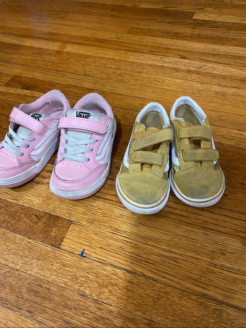 Vans Kids Sneakers Pink and White & yellow (glitter ) 2 for $15